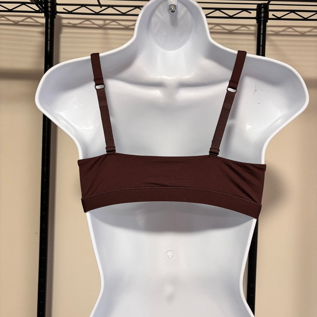 GAP GapBody Women's Large Dark Brown Super Stretch Scoop Bralette NWT