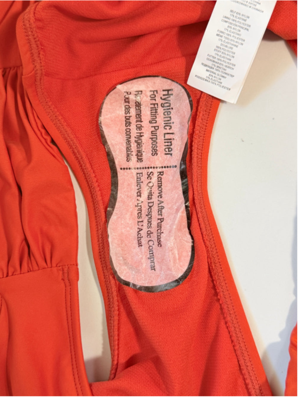 Ralph Lauren Women's Size 10 Orange Shirred Side Tab Hipster Swim Bottoms NWT