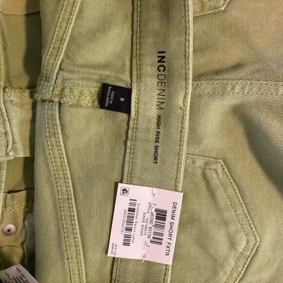 I.N.C. International Concepts Women's High Rise Distressed Hem Denim Shorts NWT