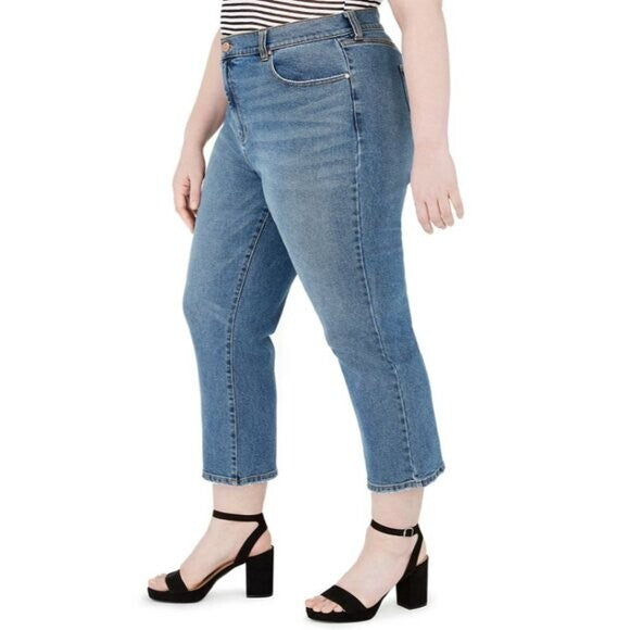 Celebrity Pink Trendy Plus Size 24 Hi-Rise Relaxed Straight Jeans The Retro NWT