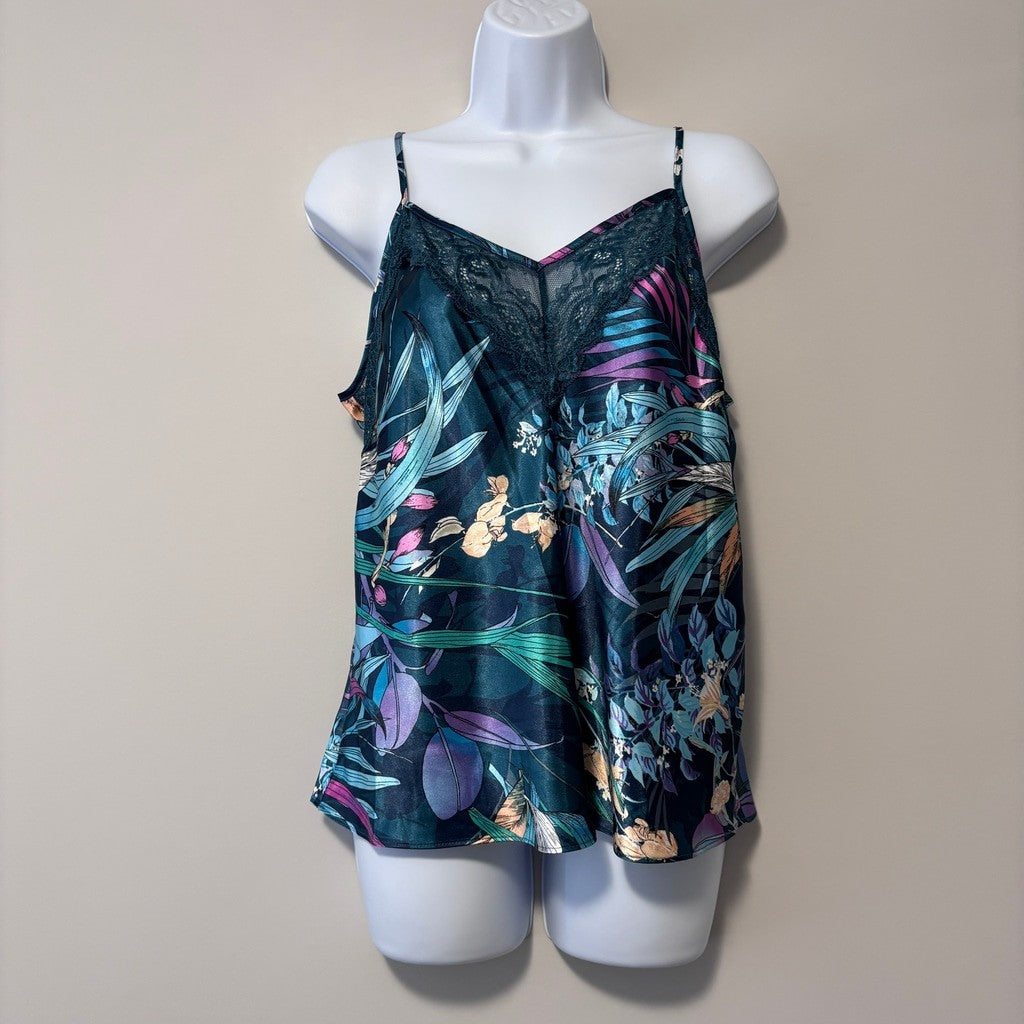 Linea Donatella Women's Turquoise 2-Pc. Cropped Satin Pajamas Set NWT