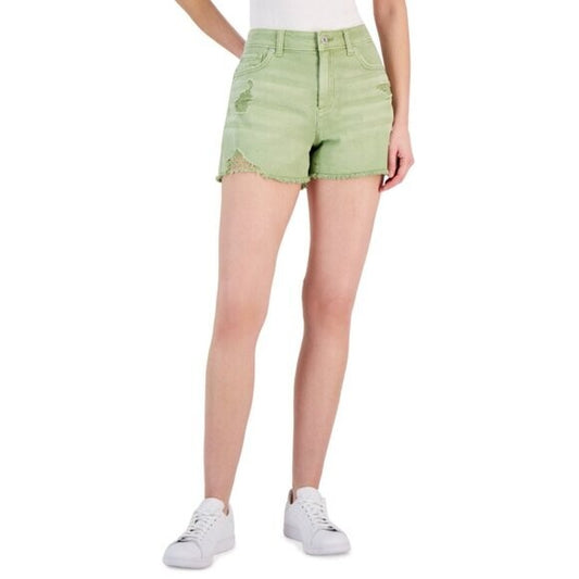 I.N.C. International Concepts Women's High Rise Distressed Hem Denim Shorts NWT