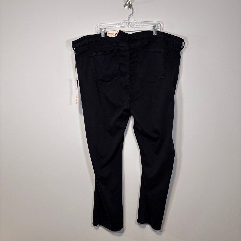 Curves 360 NYDJ Women's Plus Size 28 Black Straight Ankle Stretchy Jeans WT