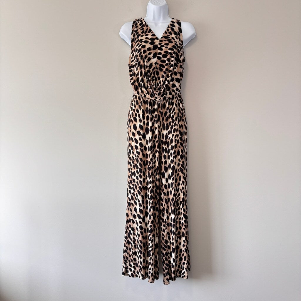 INC International Concepts Women's Size XS Ombre Cheetah Halter Jumpsuit NWT