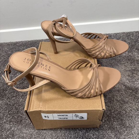 Journee Collection Women's 9.5 Beige Vanita Stiletto Heeled Dress Shoes NIB