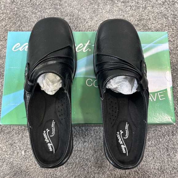 Easy Street Women's Size 10W Black Holly Comfort Mules / Shoes NIB