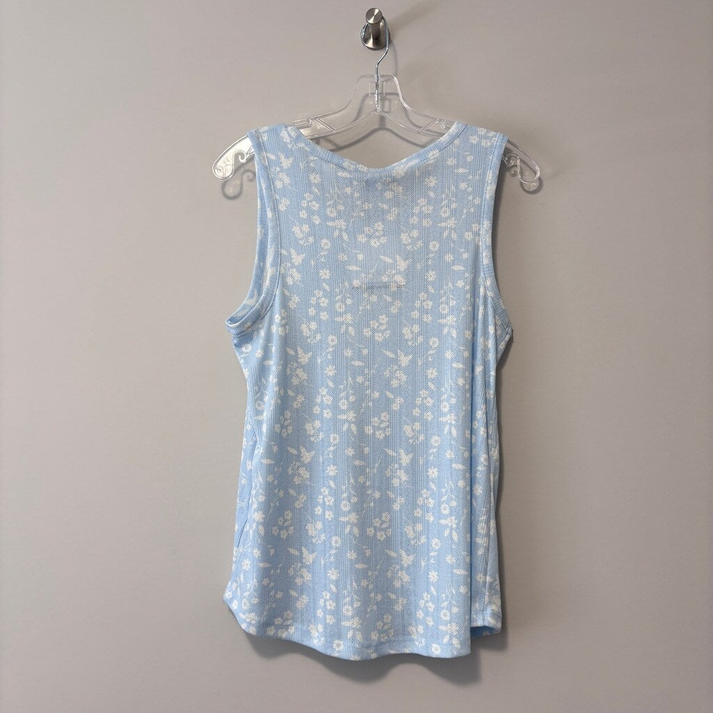 Roudelain Women's 2-Pc. Blue Pointelle Tank & Shorts Pajama Set NWT