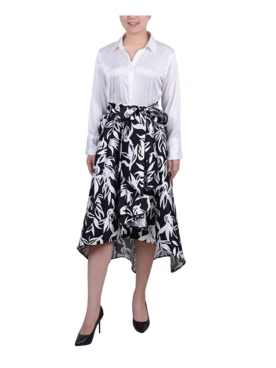 NY Collection Extra Large Petite Satin and Mikado High Low Formal Dress NWT