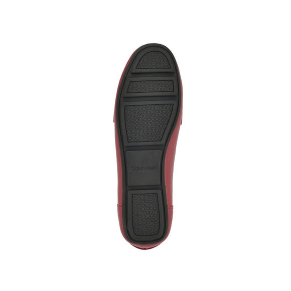 Calvin Klein Women's 6.5 Dark Red Vegan Leather Slip-On Loafers NIB