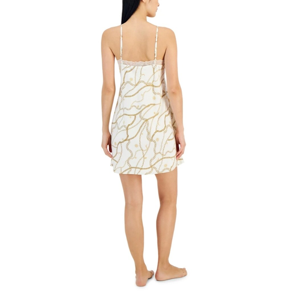 INC International Concepts Women's Size XS White Stretch Satin Chemise NWT