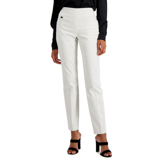 Alfani Women's 6 Cream / Beige Tummy Control Pull-On Skinny Dress Pants NWT