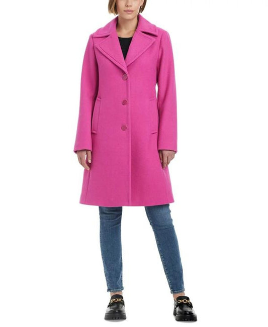 Kate Spade Women's XS Wool Marker Pink Single-Breasted Coat NWT but Damaged