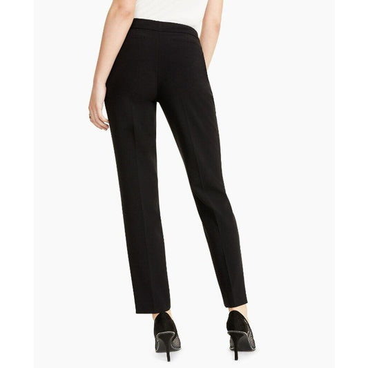 Bar III Women's Size 8 Straight-Leg Black Crepe Dress Pants NWT