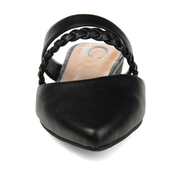 Journee Collection Women's Size 9 Black Olivea Braided Slides / Sandals NIB