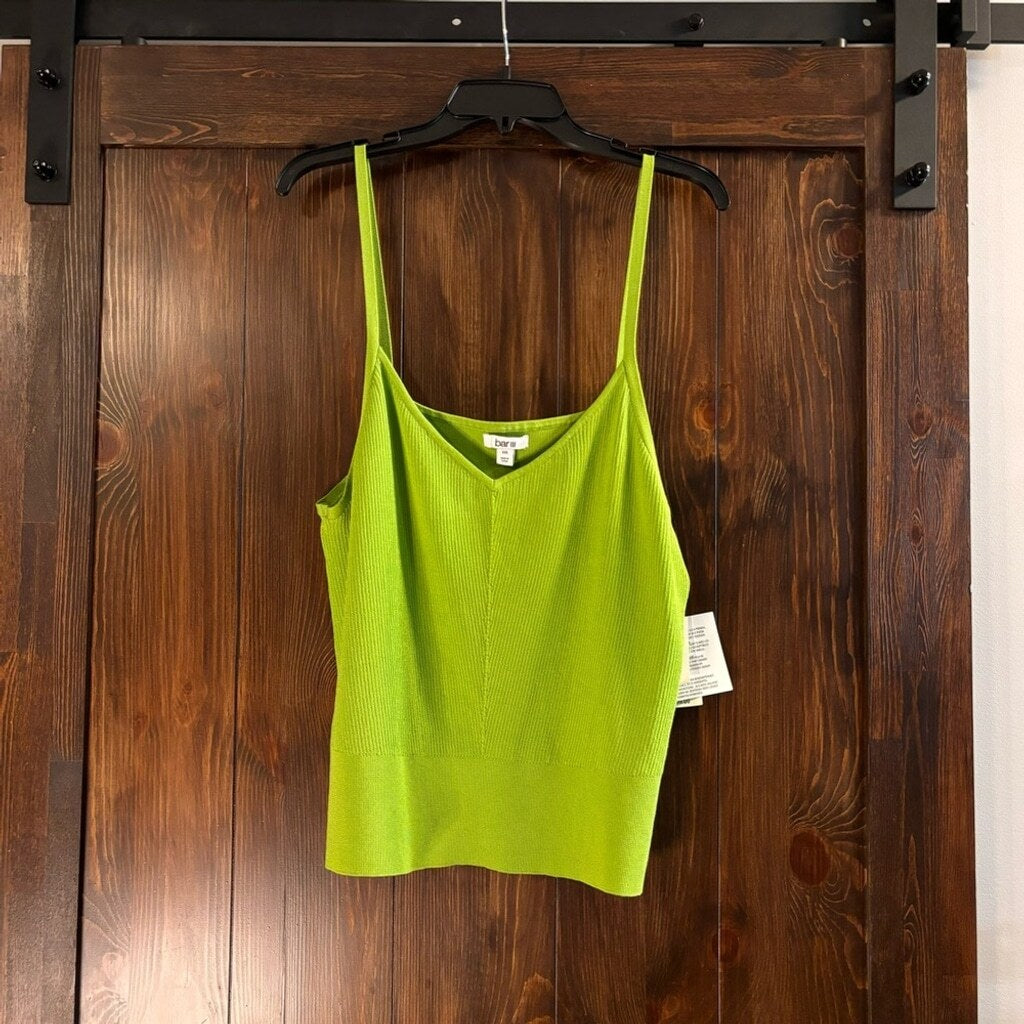 Bar III Women's Size XXL Green Apple Ribbed Sweater Camisole NWT