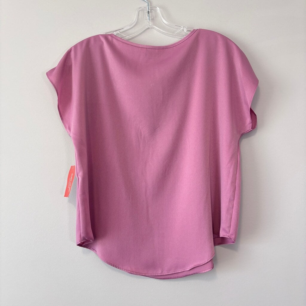 State of Day Women's Pink 2-Pc. Crepe de Chine Short-Sleeve Pajama Set NWT