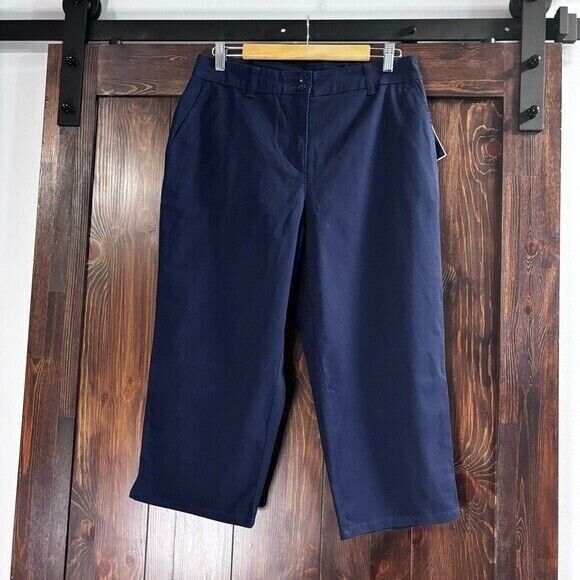 Karen Scott Women's Navy Blue Comfort Waist Capri Pants NWT
