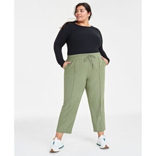 On 34th  Plus Size Drawstring Green Commuter Pants NWT.