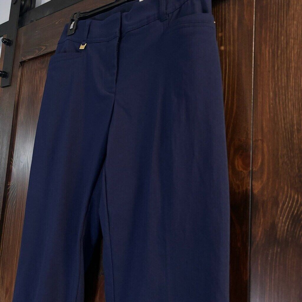 JM Collection Petite Tummy-Control Curvy Fit Navy Dress Pants NWT