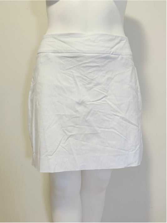 JM Collection Size Extra Large White Stretchy Pull On Skort Skirt Shorts NWT