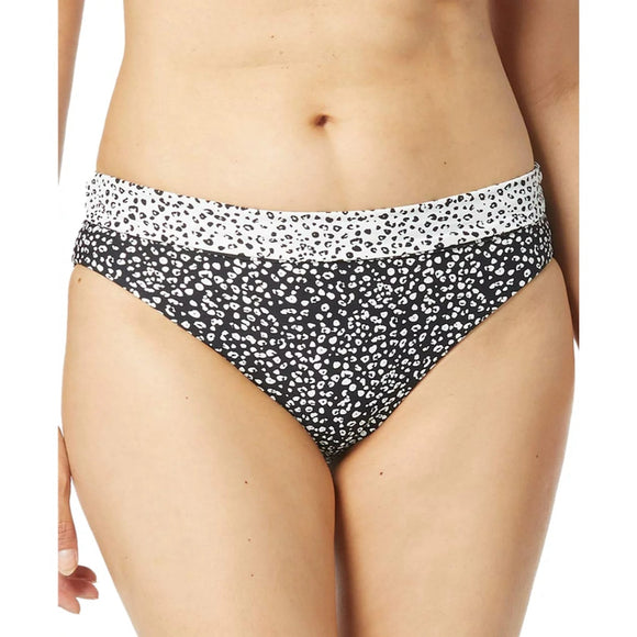 Coco Reef Size Medium Black White Dot Reversible High Waist Bikini Bottom NWT