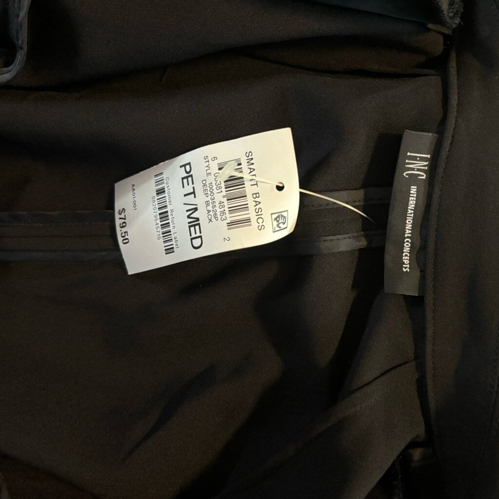 I.N.C. International Concepts Black XL Petite 3/4 Sleeve Menswear Blazer NWT