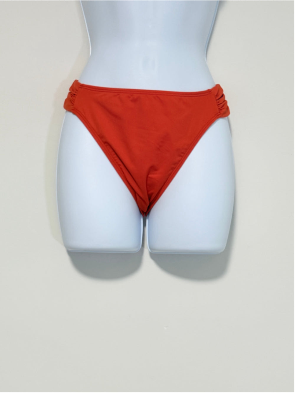 Ralph Lauren Women's Size 10 Orange Shirred Side Tab Hipster Swim Bottoms NWT