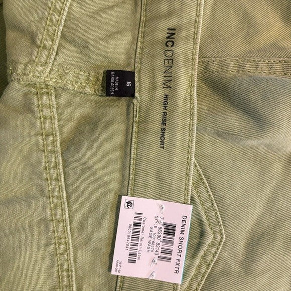 I.N.C. International Concepts Women's High Rise Distressed Hem Denim Shorts NWT