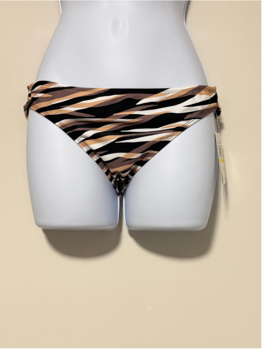 Salt + Cove Size Medium Brown, Black & White Striped Hipster Bikini Bottoms NWT