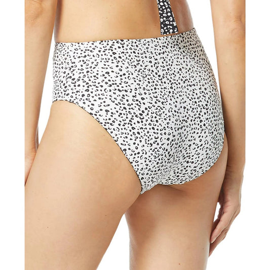 Coco Reef Size Medium Black White Dot Reversible High Waist Bikini Bottom NWT