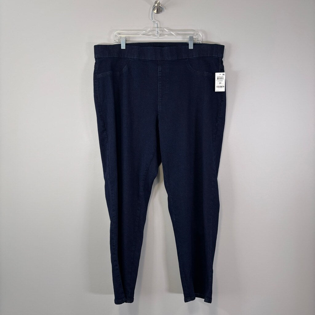 Karen Scott Women's Pus Size 2X Pull-On Denim Pants / Jeggings NWT.