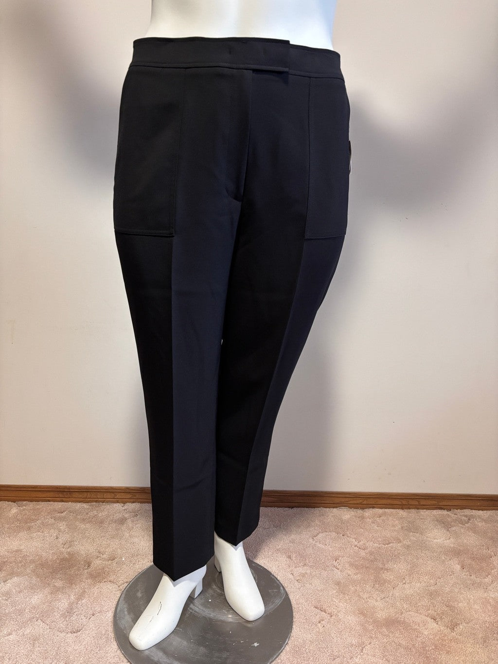 Anne Klein Women's Size 12 Black Slim Leg Ankle Pants / Dress Pants NWT