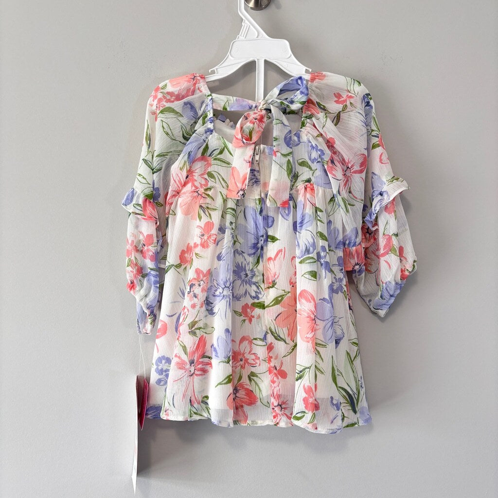 Rare Editions Size 2 Toddler Summer Breeze Floral-Print Chiffon Dress NWT