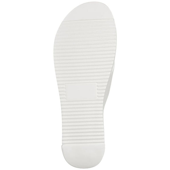 Sun + Stone Women's 9 White Islla Crisscross Slide Wedge Sandals Slides NIB