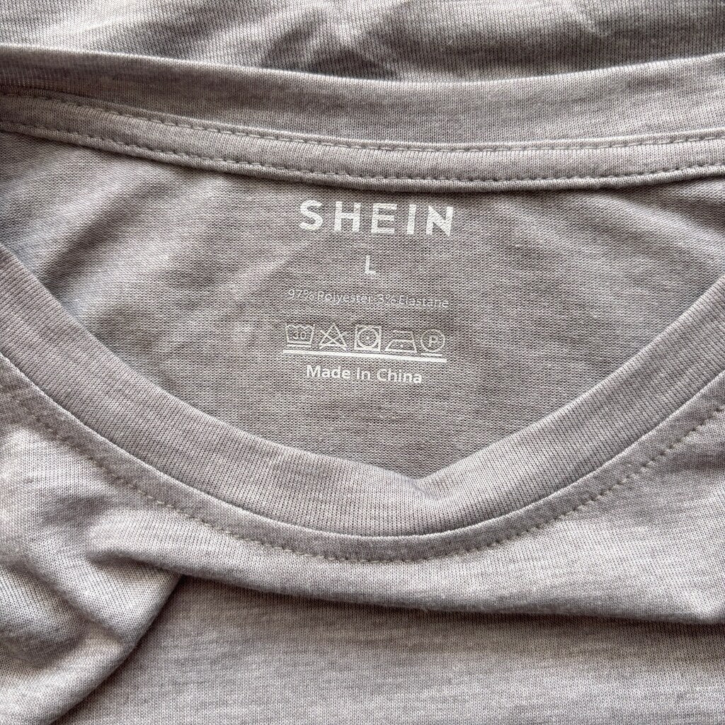 SHEIN Men's Large Gray T-Shirt Cross Eyes Smiley Face Graphic Casual Tee Top NIB