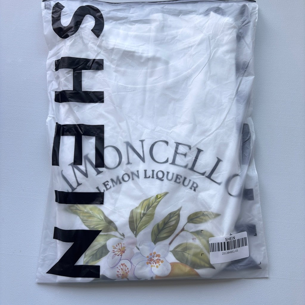 Shein Women's Size Extra Small Lemon Limoncello Casual T-Shirt NIB