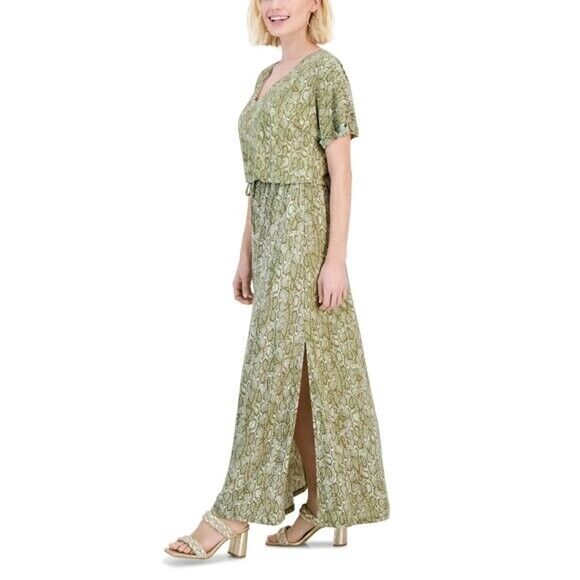 I.N.C. INTERNATIONAL CONCEPTS Petite Side-Slit Drawstring-Waist Maxi Dress NWT
