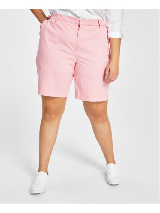 Tommy Hilfiger Women's Plus Size 18W Light Pink Bermuda Casual Shorts NWT
