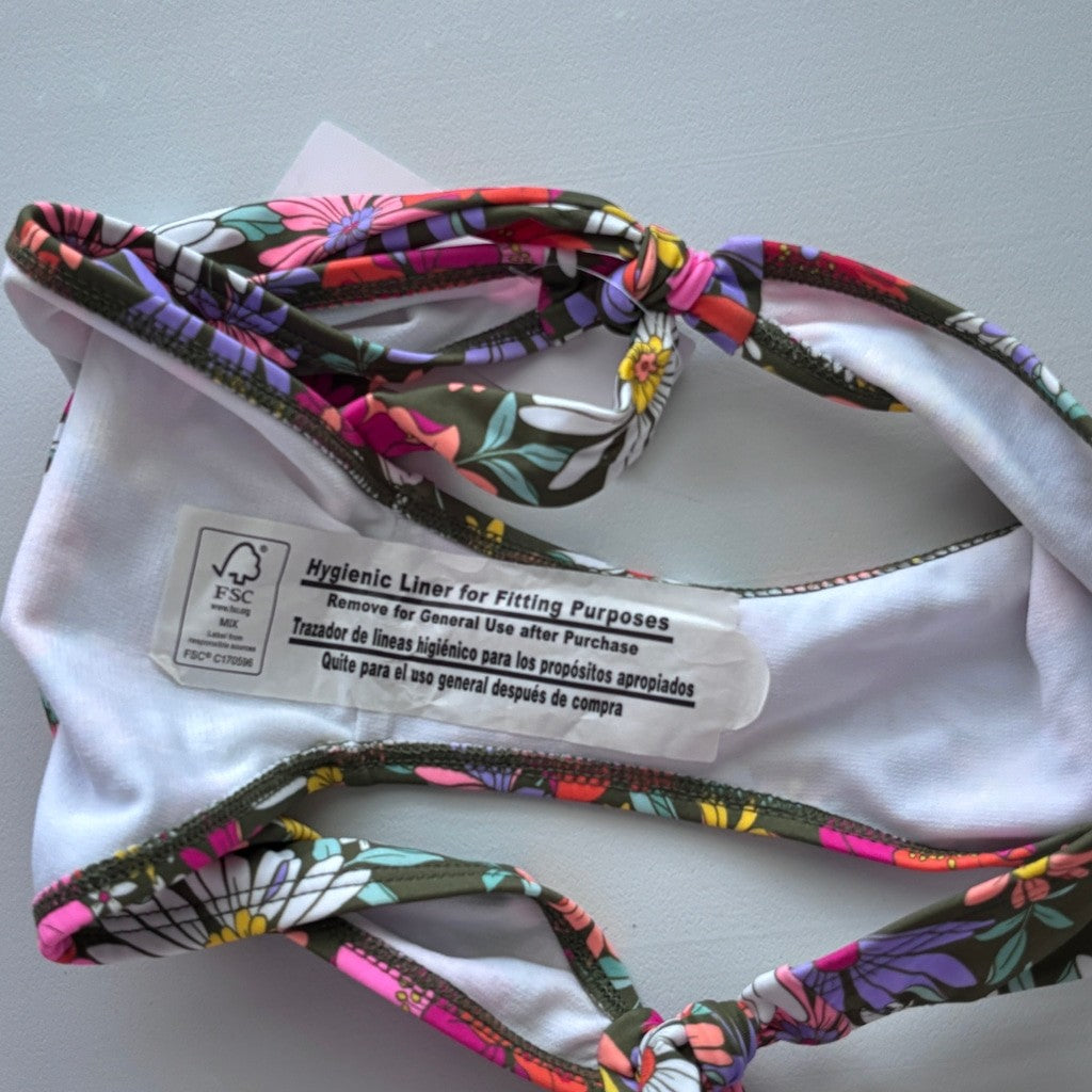 Salt + Cove  Multicolor Floral Printed Side-Tie Bikini Bottoms NWT