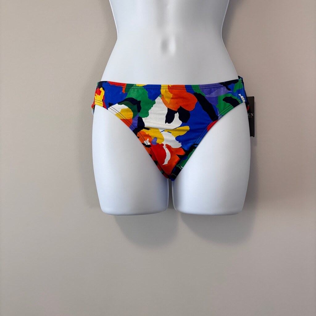 Ralph Lauren Women's Size 4 Multicolor Bright Printed Hipster Bikini Bottoms NWT