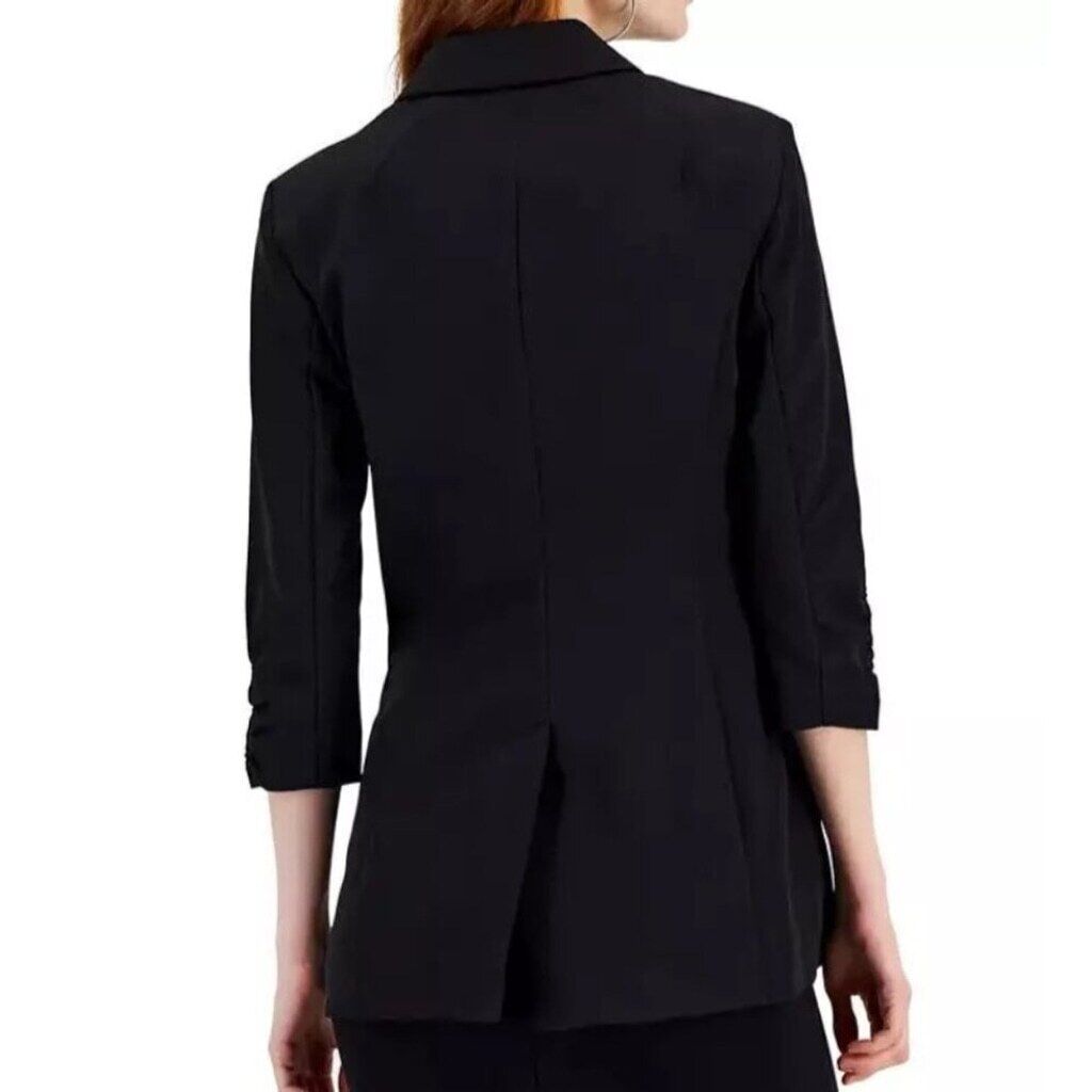 I.N.C. International Concepts Black XL Petite 3/4 Sleeve Menswear Blazer NWT