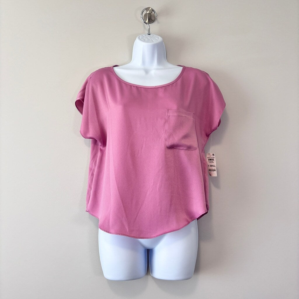 State of Day Women's Pink 2-Pc. Crepe de Chine Short-Sleeve Pajama Set NWT