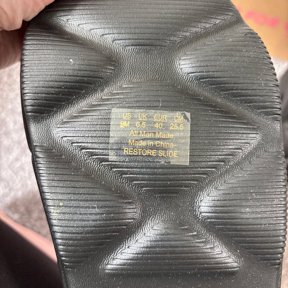 Ryka Women's 9 Black Comfortable Foot Conforming Sport Slides NIB