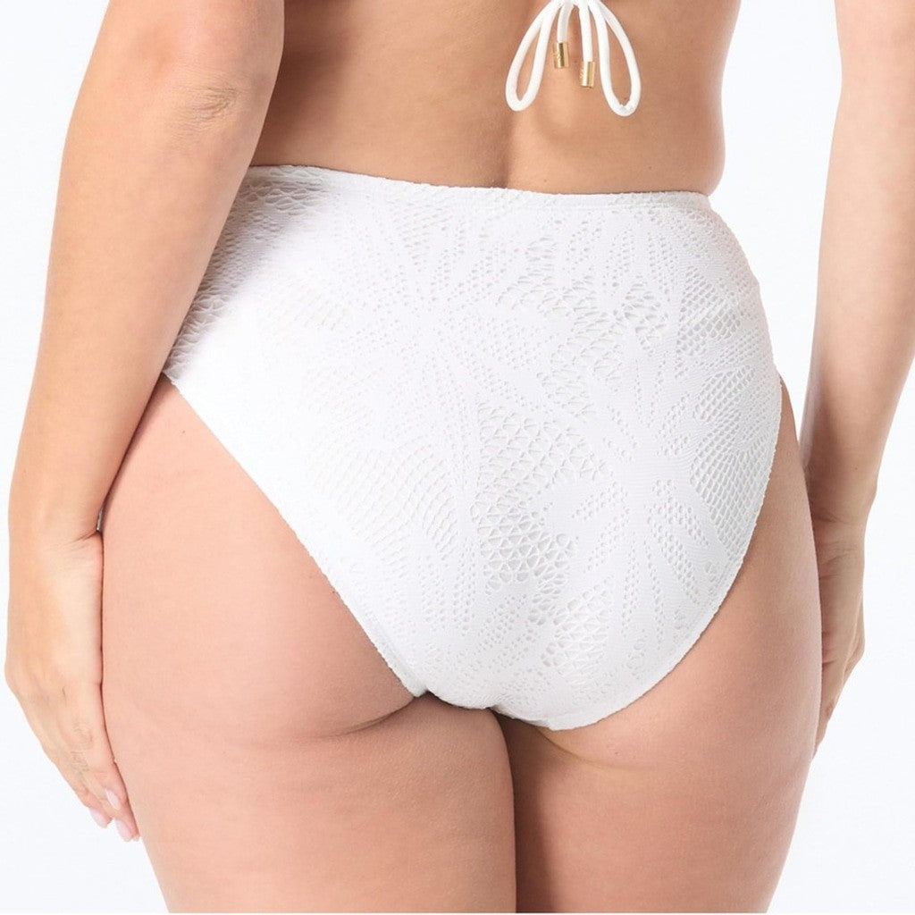 Coco Reef Women's Crochet High Leg High Waist Bikini Swim Bottom NWT