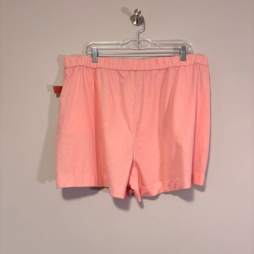 State of Day Women's Linen 2-Piece Pink Cami & Shorts Pajama Set NWT