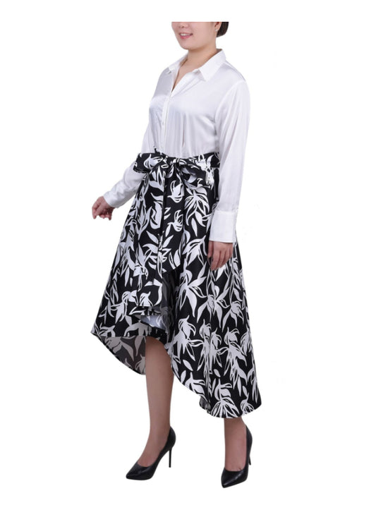 NY Collection Extra Large Petite Satin and Mikado High Low Formal Dress NWT