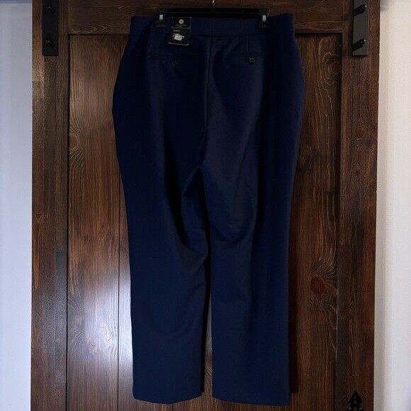 JM Collection Women's Plus & Petite Navy Curvy-Fit Straight-Leg Pants NWT