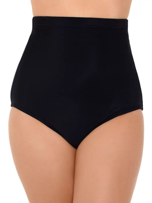 Swim Solutions Women's Size 10 Black Ultra High-Waist Swim Bottoms NWT