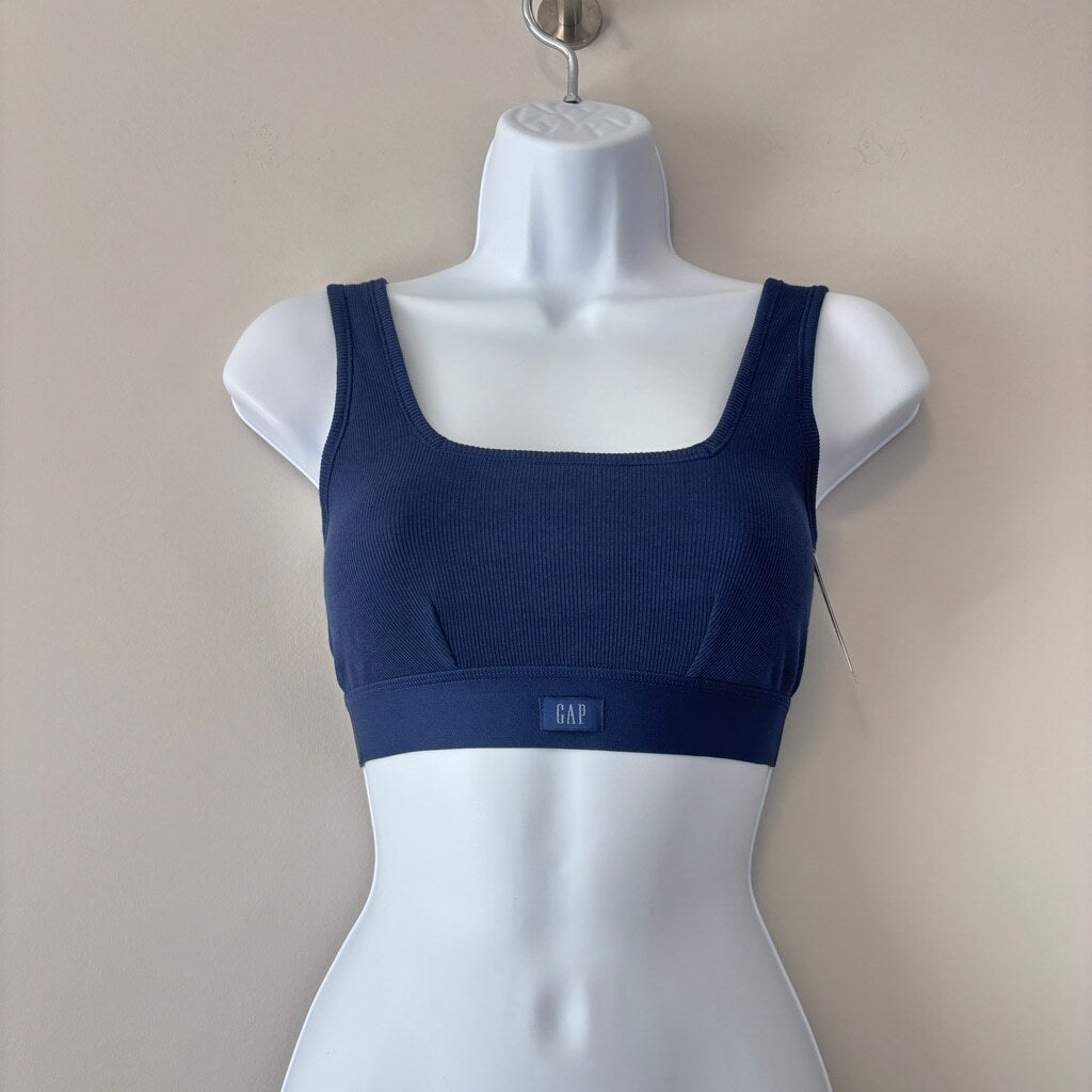 GAP GapBody Women's Extra Small Navy Logo Comfort Bralette / Sports Bra NWT