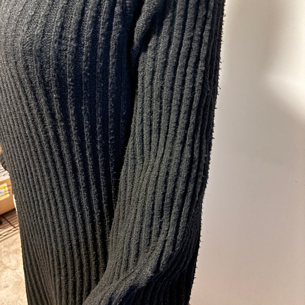 Loralette (Avenue) Plus Size 26/28 Black Ribbed Knit Sweater Dress NWT